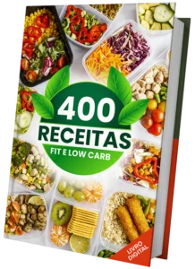 Capa do e-book 400 Receitas Fit e Low Carb.